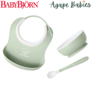 BabyBjorn Baby Feeding Set (1 Baby Bib, 1 Bowl And 1 Spoon) - 4 Colors
