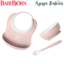 BabyBjorn Baby Feeding Set (1 Baby Bib, 1 Bowl And 1 Spoon) - 4 Colors