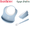 BabyBjorn Baby Feeding Set (1 Baby Bib, 1 Bowl And 1 Spoon) - 4 Colors