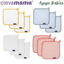 Clevamama Bamboo Baby Washcloth Set 3pc - 4 Colors