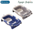 Lucky Baby Foldable Bath Tub W/Thermometer - 2 Color