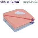 Clevamama Soft Cotton Hooded Baby Bath Towel (70x70cm) - 3 Colors