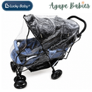 Lucky Baby Front & Back Twin Stroller Rain Cover