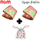 [2 Pack] Nom Ice Cream Sandwich Keypouch