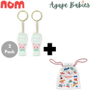 [2 Pack] Nom Merlion Outfit Keychain - 2 Designs