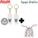 [2 Pack] Nom Merlion Outfit Keychain - 2 Designs