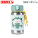 Skip Hop Zoo Stainless Steel Straw Bottle - Hedgehog