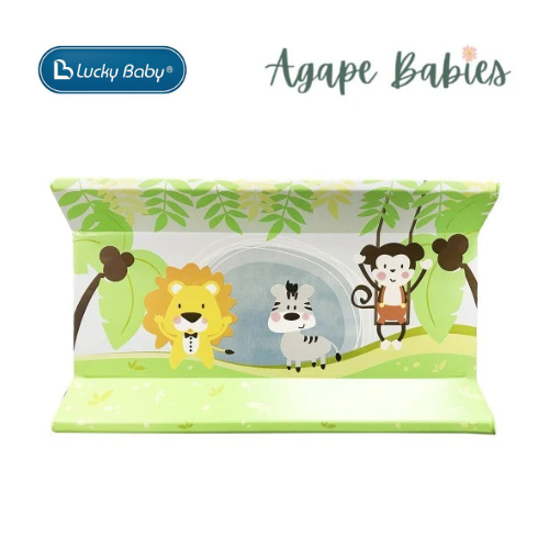 Lucky Baby Changer W / Wooden Base For Baby Cot 60X120Cm - Safari