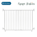 Lucky Baby Smart System SG-86 Extendable Gate On Wheel Without Step Over Bar - White