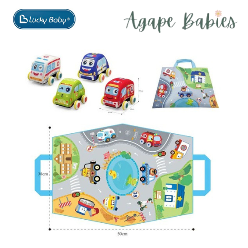 Lucky Baby Soft Pull Back Vehicle Set