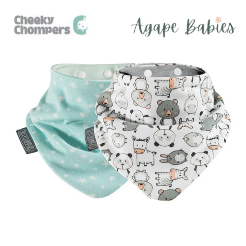 Cheeky Chompers Neckerbib Panda Pals & Sage Stars