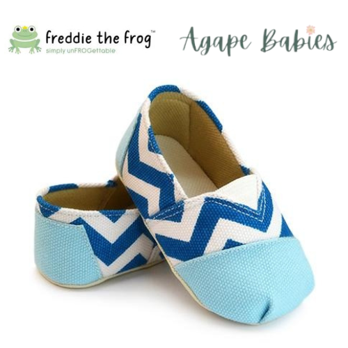 Freddie The Frog Pre Walker Shoes - Blue Lagoon Moccs