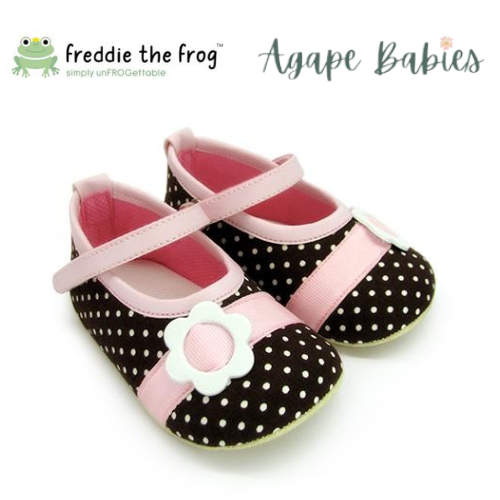 Freddie The Frog Pre Walker Shoes - Chloe Polka Brown