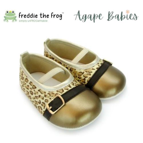 Freddie The Frog Pre Walker Shoes - Paris Leopard Gold