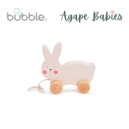 Bubble Wooden Rabbit Pull Along