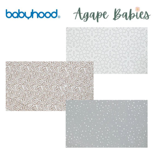 [2-Pack] Babyhood Amani Bebe -Jersey Cotton Compact Fitted Sheet -3 Design