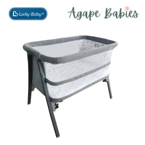 Lucky Baby Krib™ Premium Side Sleeping Crib - Grey Cloud