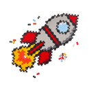 PLUS-PLUS Puzzle By Number Rocket 500pcs