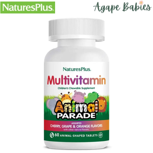 Natures Plus Source of Life Animal Parade Multi-Vitamin & Mineral (Assorted), 60 tabs. Exp: 02/27
