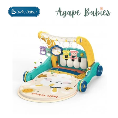 Lucky Baby 2 In 1 Pedal Piano Harps Gym/Walker - Bunny