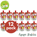 [12-Pack] Vitabio Cool Fruits Apple - Strawberry - Blueberry Organic Smoothie 90g