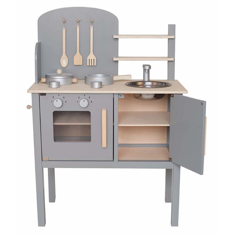 Jabadabado Kitchen With Pot & Pan Grey