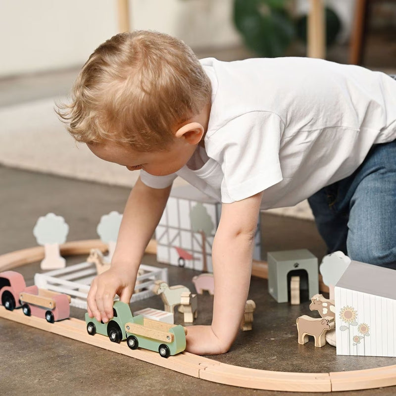 Jabadabado Train Set Farm With Animals