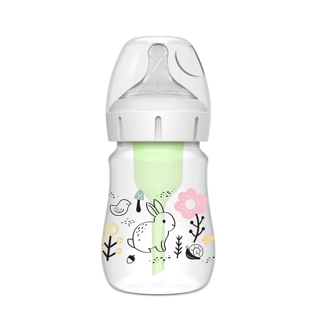 [2-PK ] Dr. Brown's 5 oz/150 mL PP W-N Options+ Designer Bottle, (Woodland Bunny Design) 1-Pack