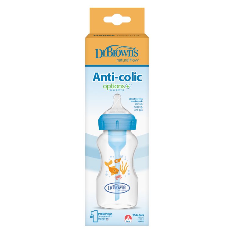 [2-PK ] Dr. Brown’s 9 oz/270 mL PP W-N Anti-Colic Options+ Baby Bottle 1-Pack - 4 Design