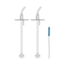 [Bundle of 2] DR. Brown's 9OZ/270Ml Wide-Neck Sippy Straw Replacement, Clear, 2-Pack