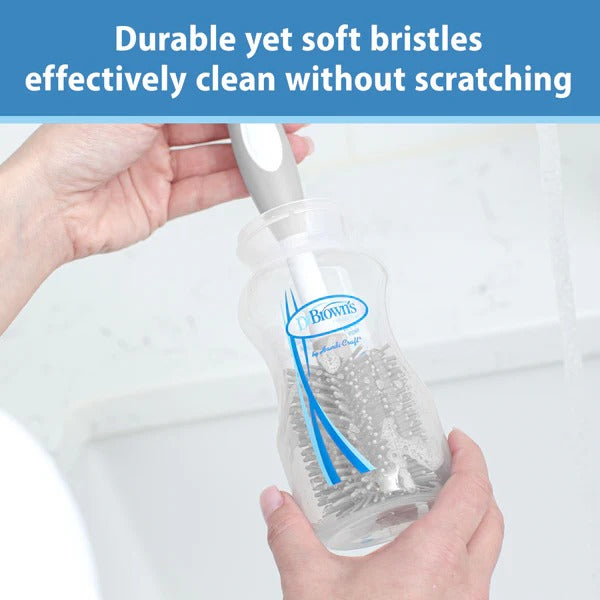 [Bundle of 2] Dr.Brown's Soft Touch Bottle Brush - Gray