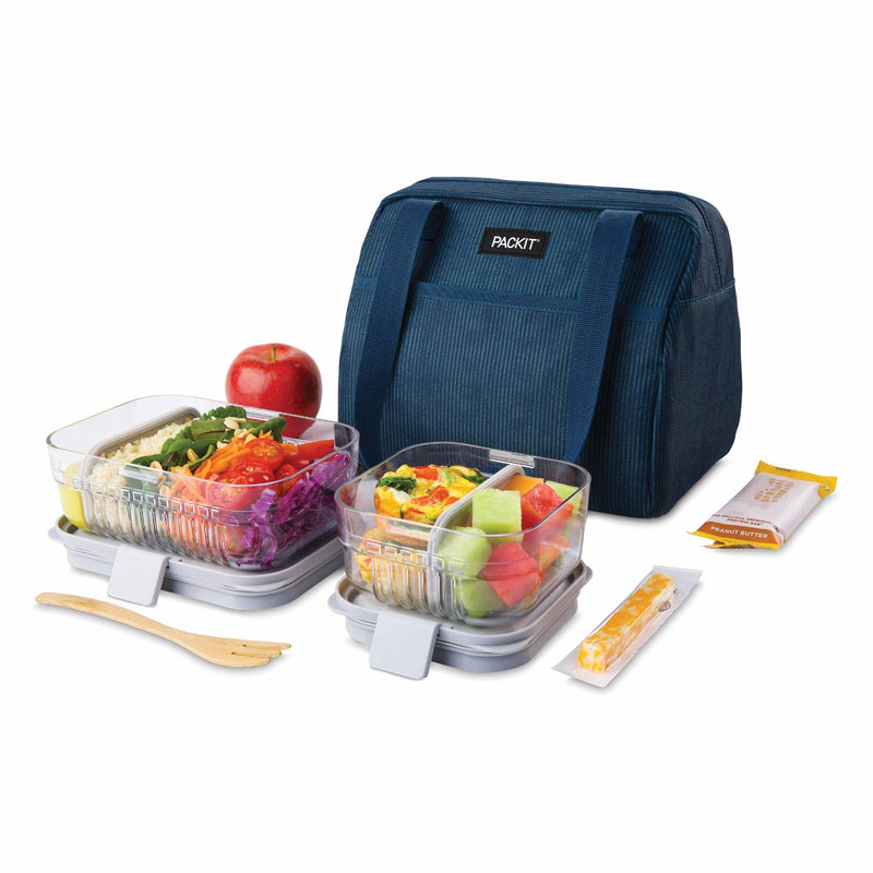 PackIt Freezable Hampton Lunch Bag - Teal Corduroy