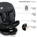 [1-Year Warranty] KinderKraft Car Seat, I-360 - Black