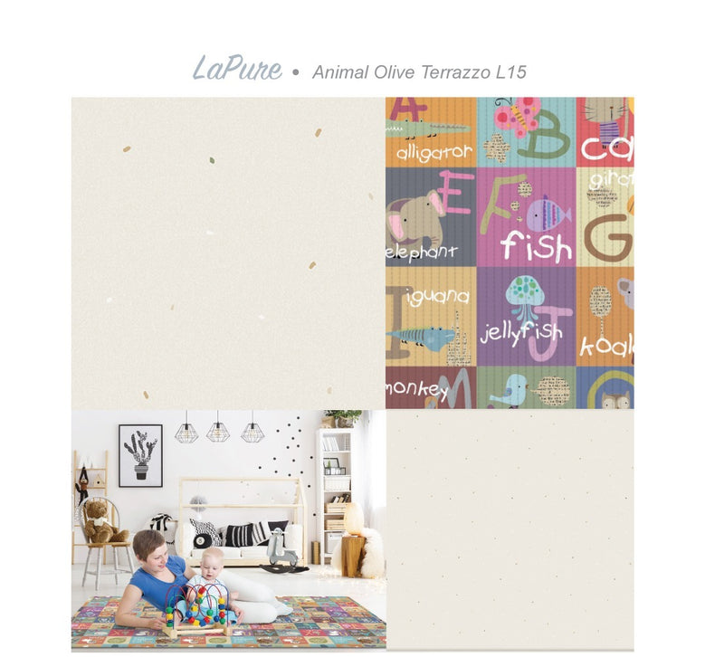 Parklon LaPure Animal Olive Terrazzo (L15) Size: 2100 x 1400 x 15mm