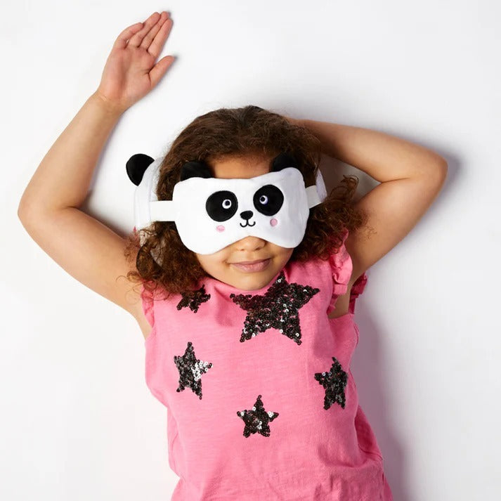 Travelmall 3D Shaped Travel Pillow & with Eye Mask Set - Panda