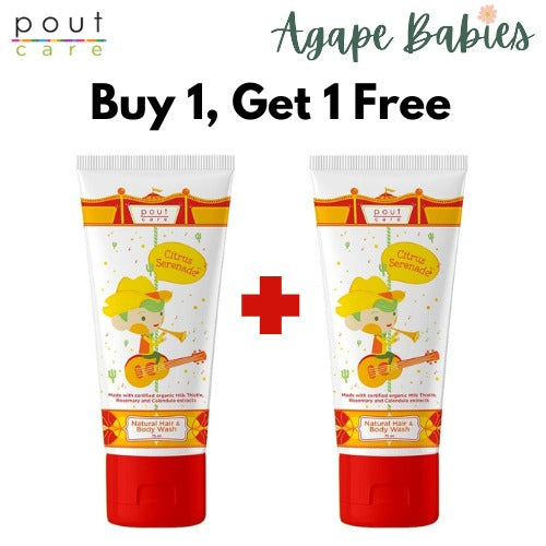 [Buy 1 Free 1] Pout Care Citrus Serenade Natural Hair & Body Wash 250ml Exp: 03/25