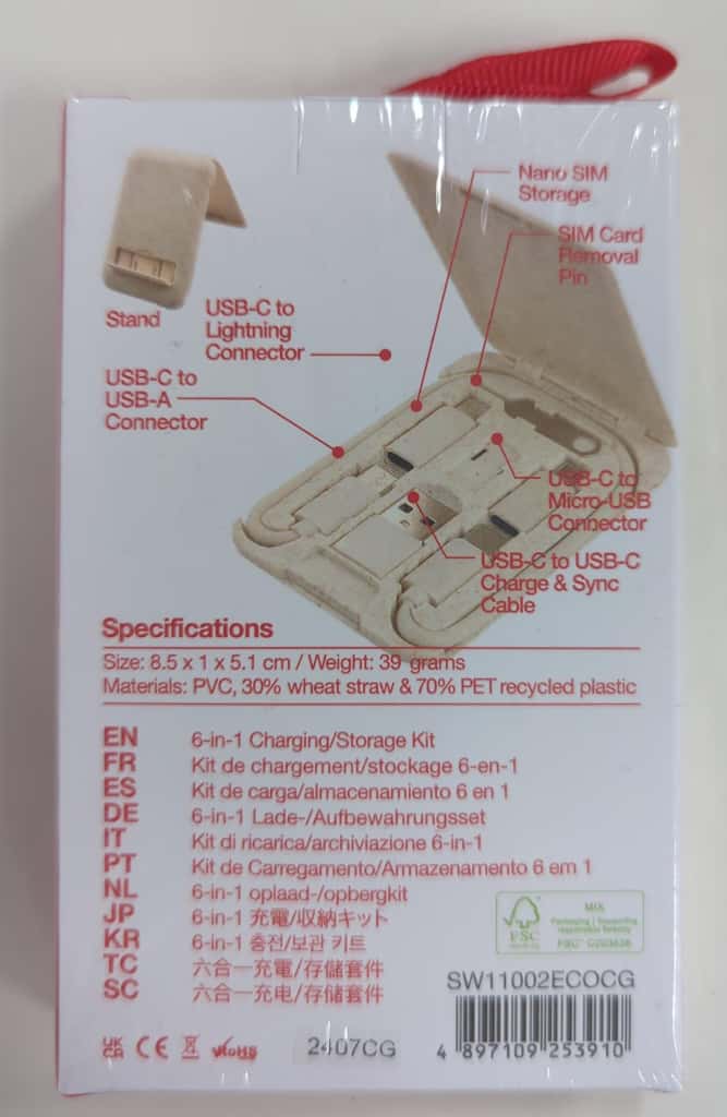 Travelmall Eco-Friendly Ultra Slim Multi-Tool Charging/Storage Kit