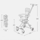 PlayKid Easi 2 Way Baby Cabin Stroller Rider/Walker - White Rainbow