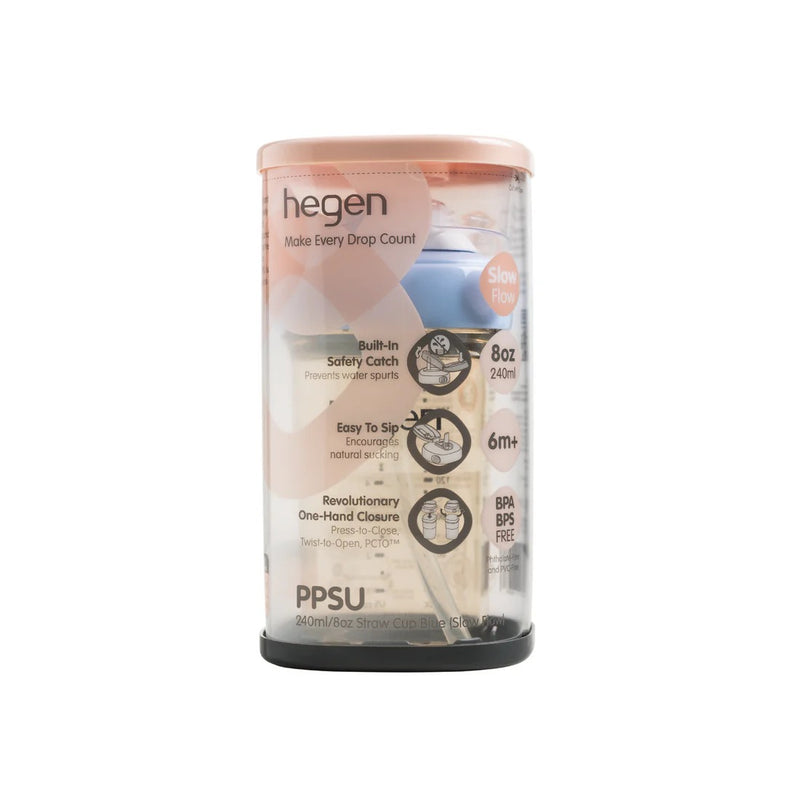 Hegen PCTO™ 240ml/8oz Straw Cup PPSU (Slow Flow) - 4 Colors