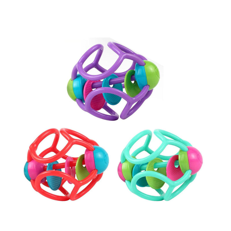 [3-Pack] Maya & Friends Teething Rattle (Assorted Colours)