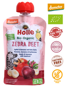 [Exp: 2026] (Bundle of 6) Holle Organic Pouch - Zebra Beet , Apple & Banana with Beetroot 100g - From 6 Months