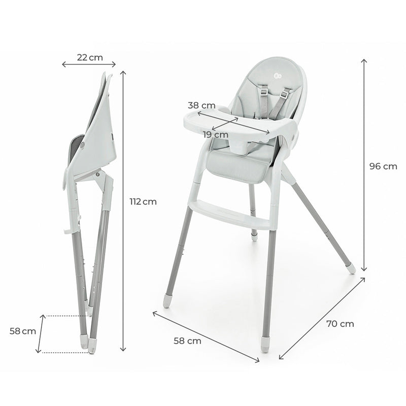 Kinderkraft High Chair Dinnly - Grey