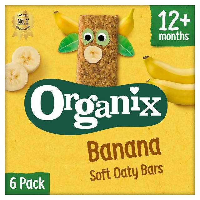 Organix Goodies Organic Soft Oaty Bars - Banana, 6 x 30 g. Exp-03/24