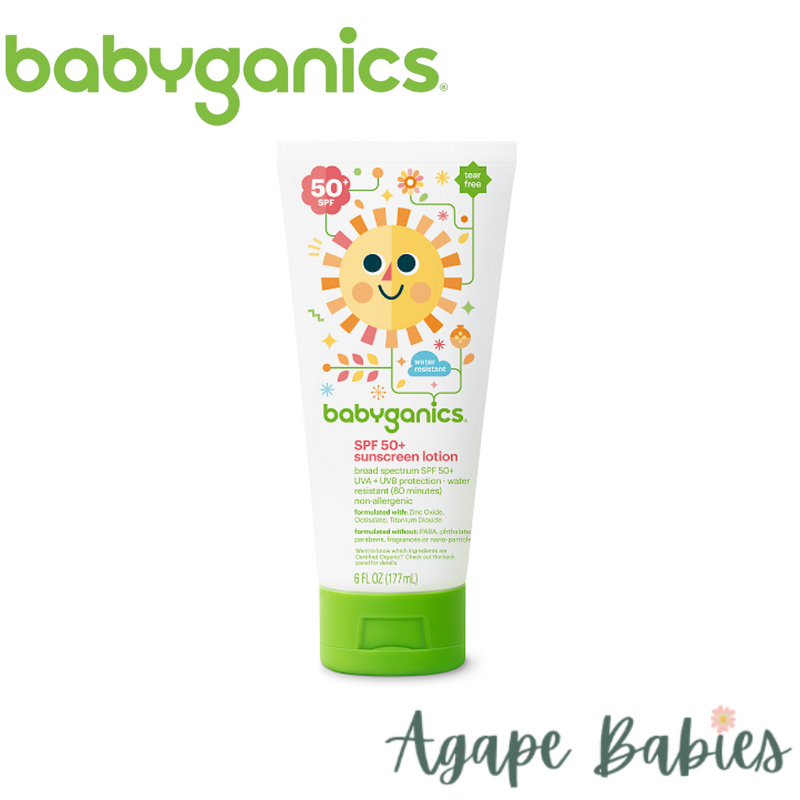 Babyganics SPF 50 + Sunscreen Lotion, 177ml Exp: