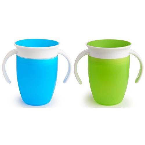 Munchkin Miracle® 360° Trainer Cup (2 pack) 7oz - Blue/Green