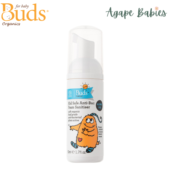 Buds Organic For Kids Safe Anti-Bac Foam Sanitiser 50ml Exp: 06/23