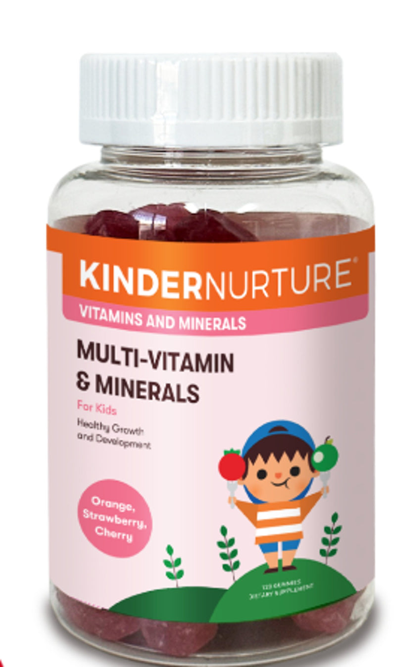 KinderNurture Children's Multi-Vitamin & Minerals Gummies - 2 Sizes Exp 03/26