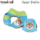 Travelmall 3D Inflatable Neck Pillow with Patented Pump - Shiba Inu