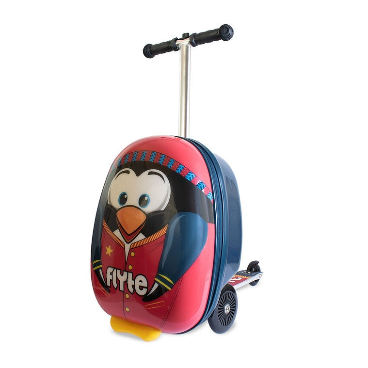 Zinc Flyte Scooter Suitcase Children's Luggage - Perry The Penguin