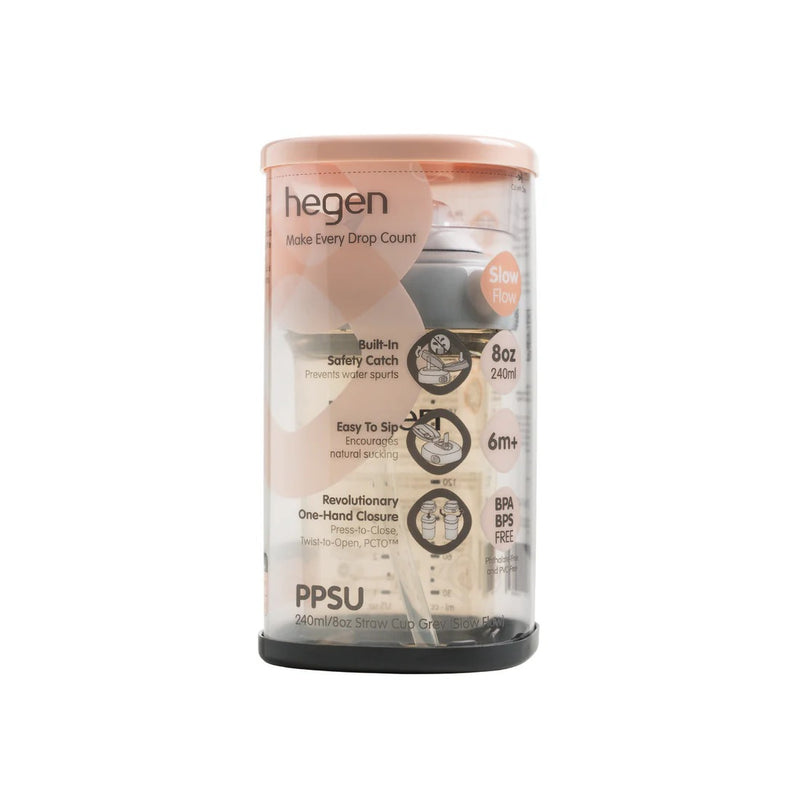 Hegen PCTO™ 240ml/8oz Straw Cup PPSU (Slow Flow) - 4 Colors